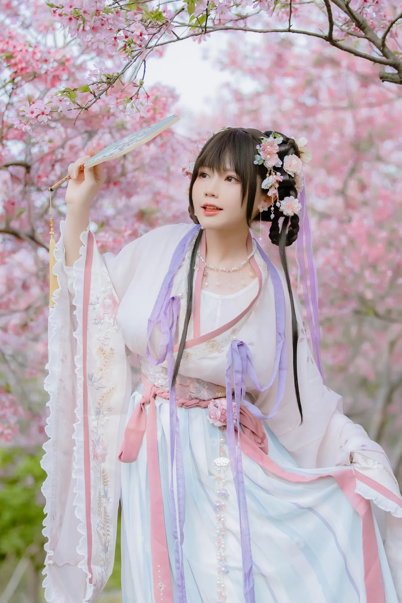 Nyako喵子 – NO.35 樱花汉服 花神祈愿 [52P]插图8